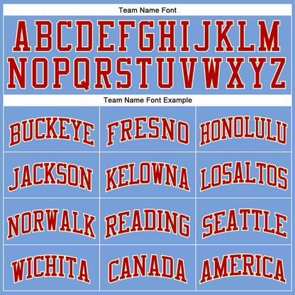 Custom Light Blue Red-Cream Authentic Throwback Basketball Jersey