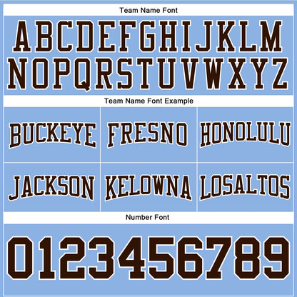 Custom Stitched Light Blue Brown-White Football Pullover Sweatshirt Hoodie