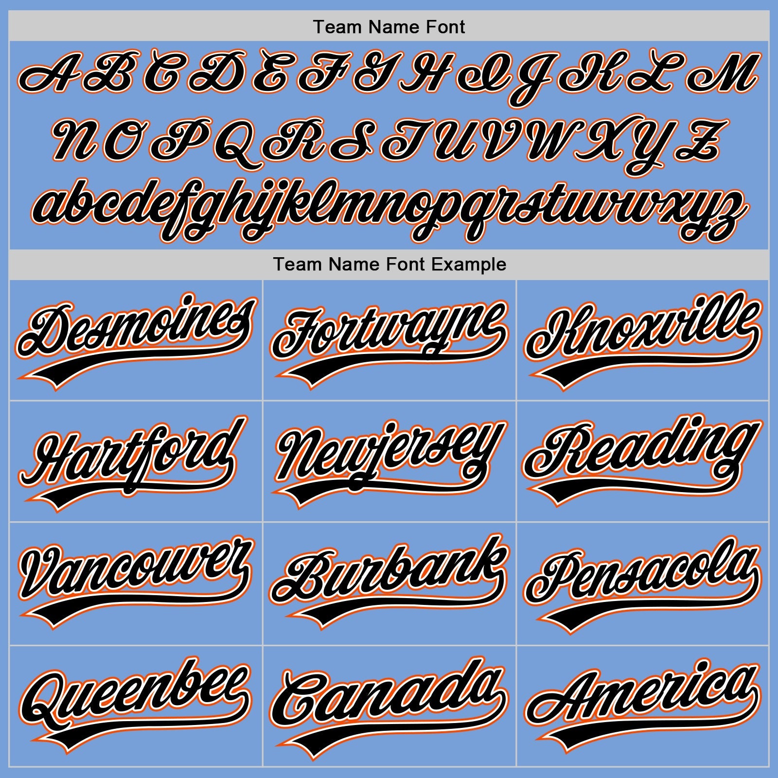 Custom Stitched Light Blue Black White-Orange Baseball Pullover Sweatshirt Hoodie