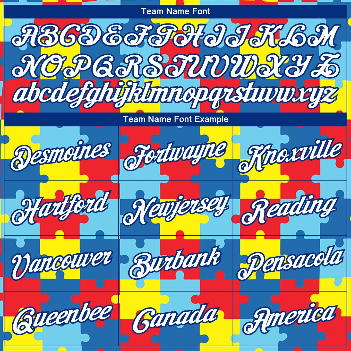 Custom Colorful White-Royal Autism Supporter Awareness Puzzle Pieces 3D Pattern Long Sleeve Performance T-Shirt