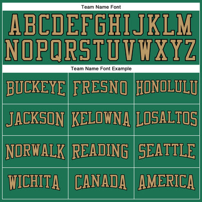Custom Kelly Green Old Gold-Black Long Sleeve Performance Salute To Service T-Shirt