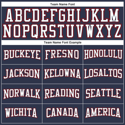 Custom Navy White-Red Long Sleeve Performance Salute To Service T-Shirt