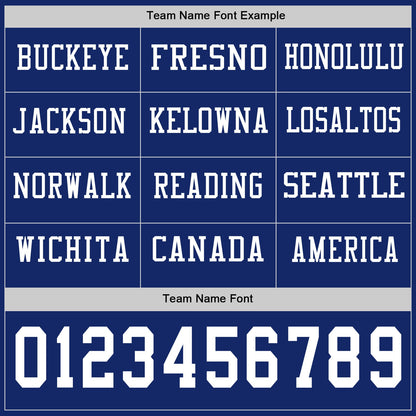 Custom Royal White Long Sleeve Authentic Football Jersey