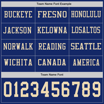 Custom Royal Cream Long Sleeve Authentic Football Jersey