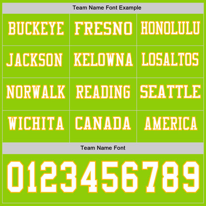 Custom Neon Green White-Gold Long Sleeve Authentic Football Jersey