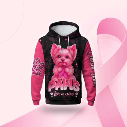 Personalized Paws For A Cure - Breast Cancer Awareness Shirt