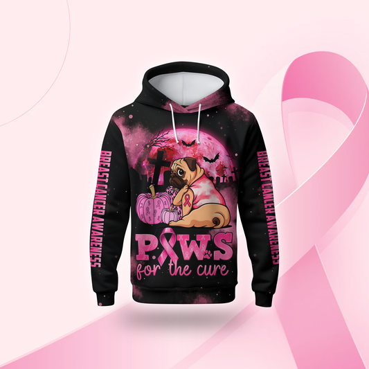 Pug Halloween Breast Cancer Awareness