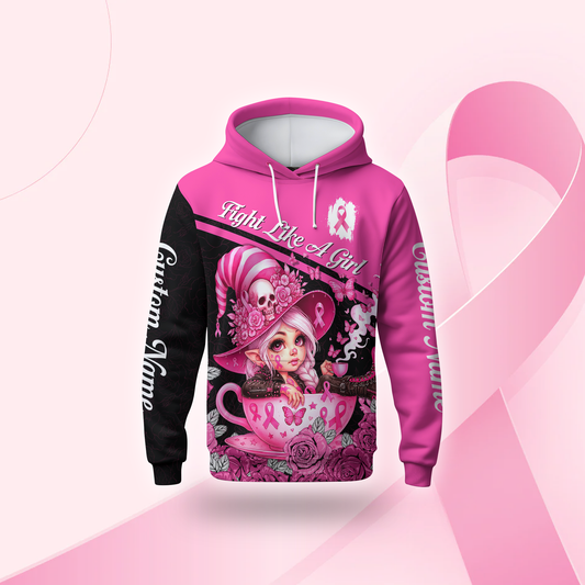 Personalized "Fight Like A Girl" Breast Cancer Awareness, Custom Choo