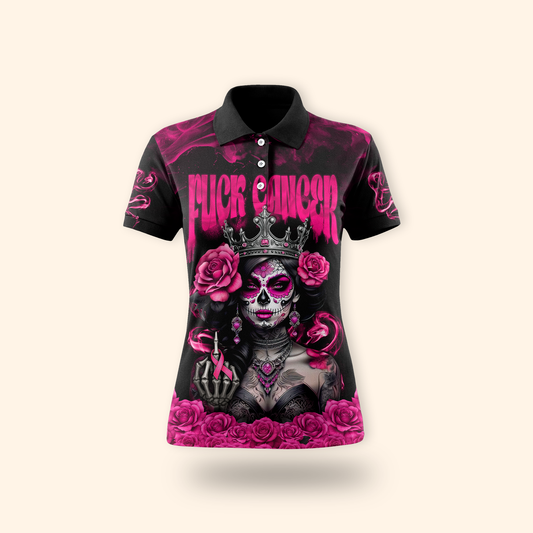 Breast Cancer Warrior Sugar Skull Shirt, Custom Choo