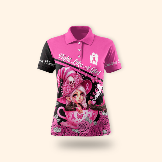 Personalized "Fight Like A Girl" Breast Cancer Awareness, Custom Choo