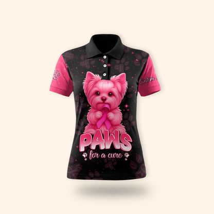 Personalized Paws For A Cure - Breast Cancer Awareness Shirt