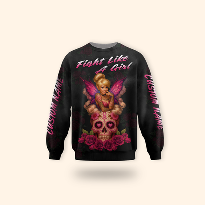 Personalized Fairy Fight Like A Girl - Breast Cancer Awareness Shirt, Custom Choo