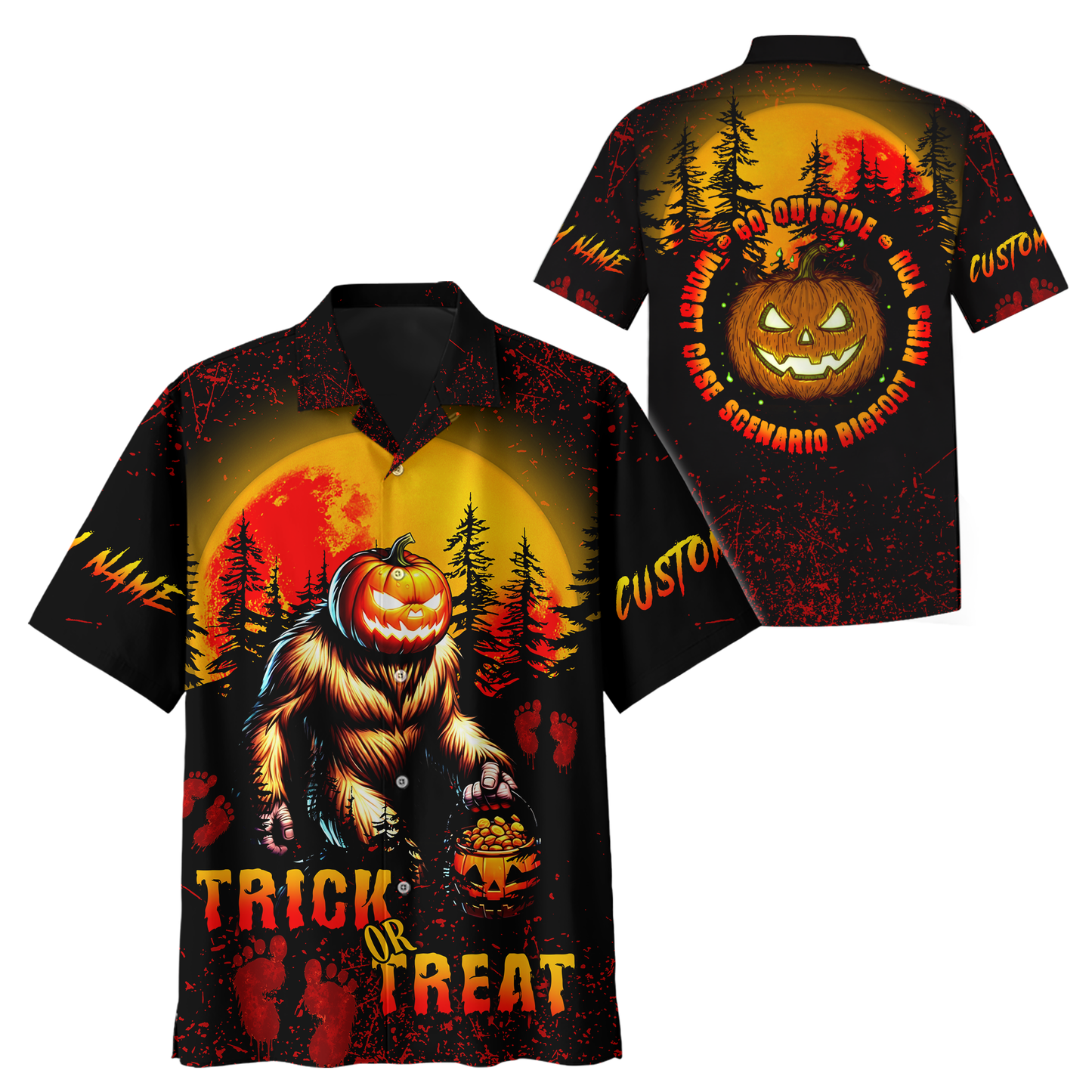 Bigfoot Pumpkin Head Halloween shirt, Custom Choo