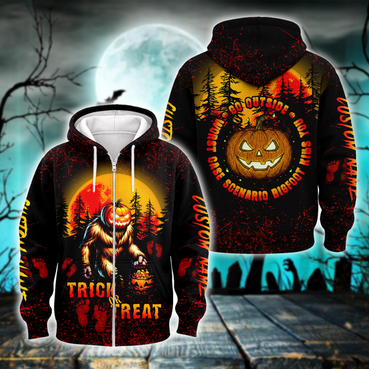 Bigfoot Pumpkin Head Halloween shirt, Custom Choo