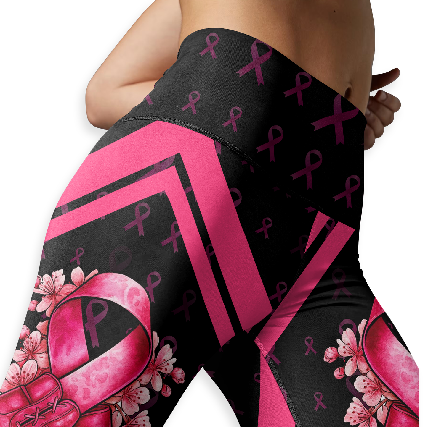 "I Won" Pink Ribbon Fighter Rosie the Riveter Leggings and Tank Outfit