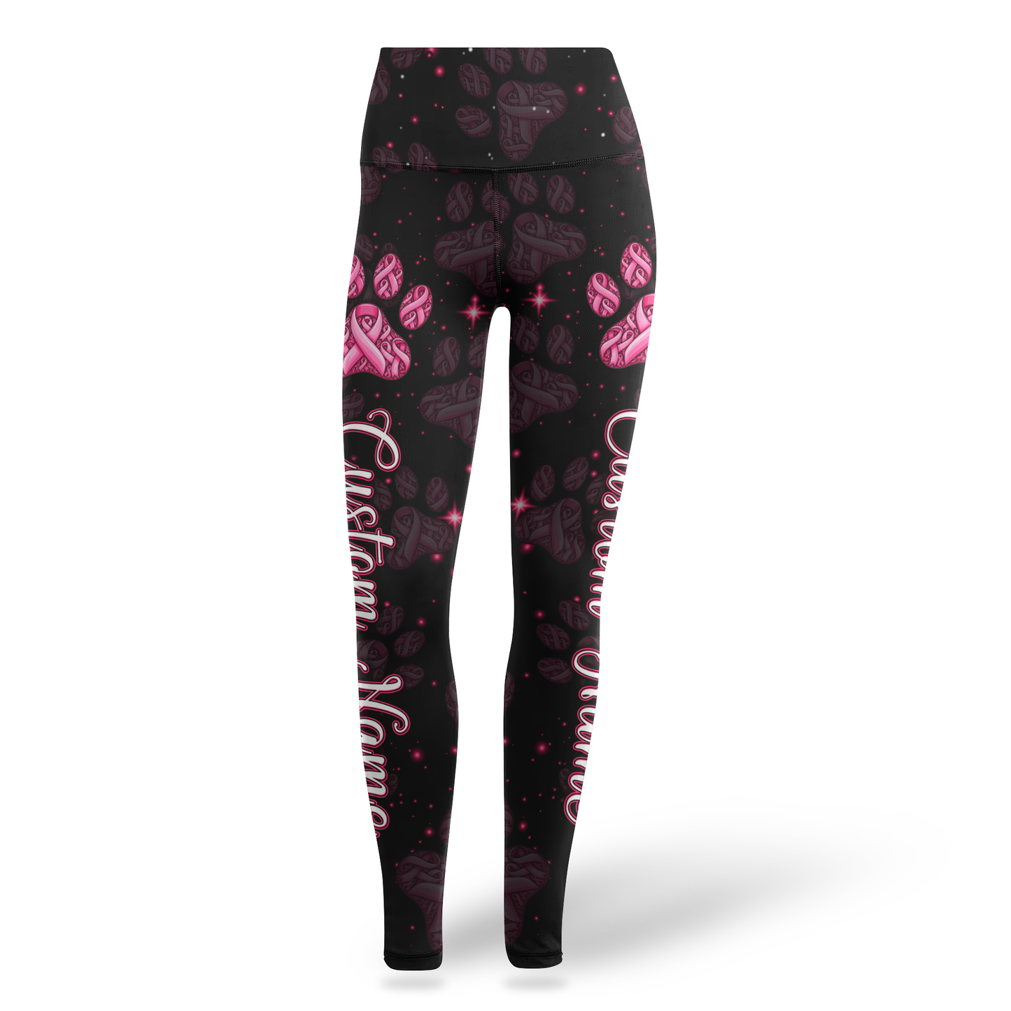 Personalized Paws For A Cure  - Combo Legging Tanktop Breast Cancer Awareness