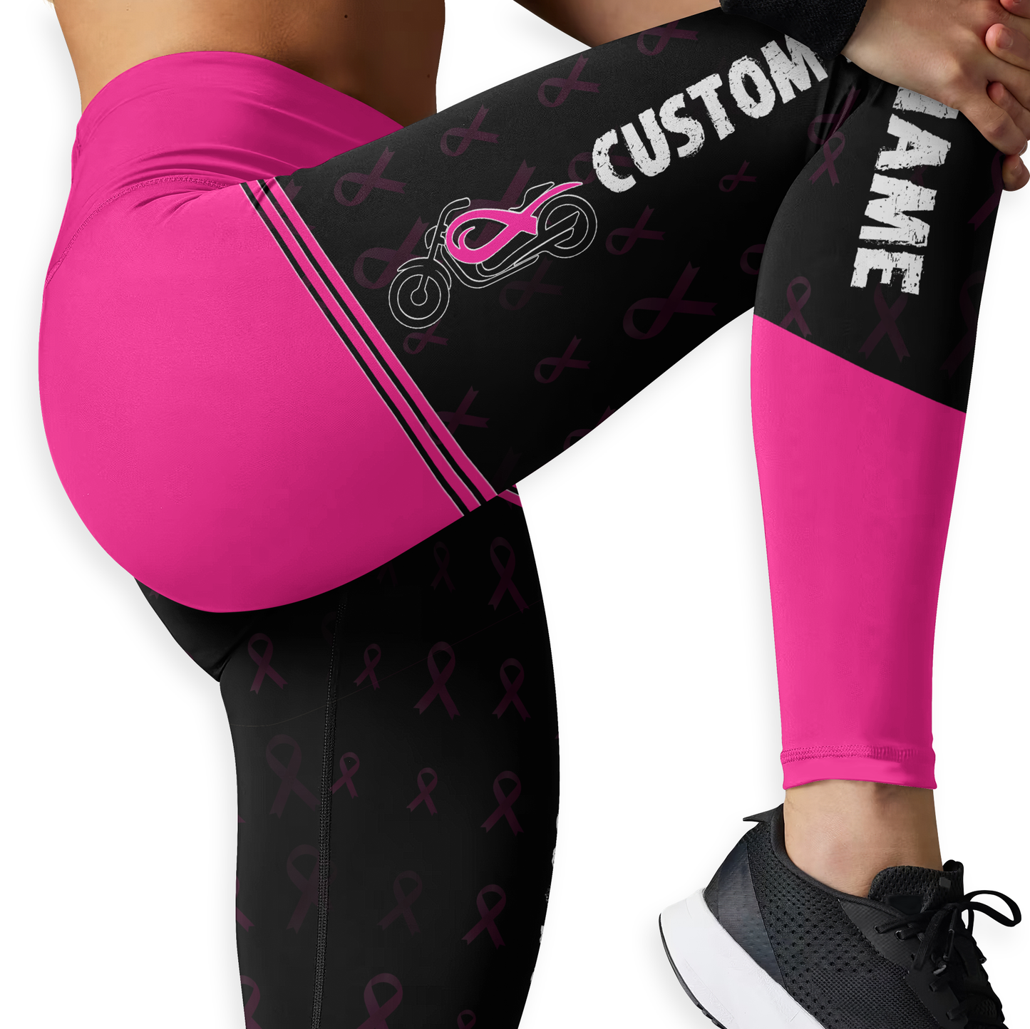 Personalized Bikes For Boobs Breast Cancer Awareness Combo Legging + Tanktop, Custom Choo
