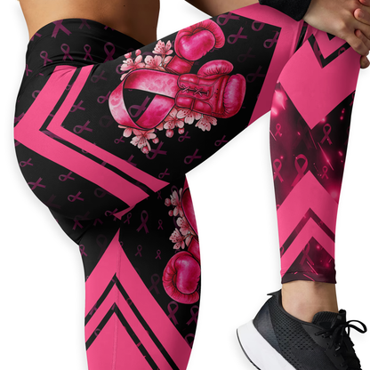 "I Won" Pink Ribbon Fighter Rosie the Riveter Leggings and Tank Outfit