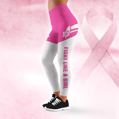Personalized Fight Like A Black Girl -  Combo Legging Tanktop Breast Cancer Awareness, Custom Choo