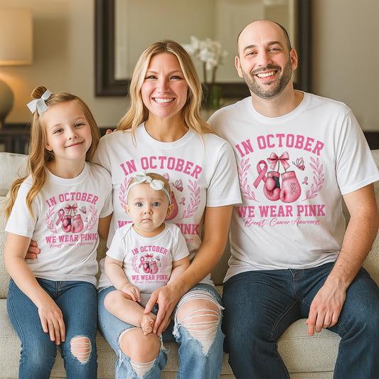 Breast Cancer Areness Shirt - In October We Wear Pink, Custom Choo