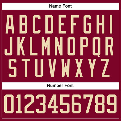 Custom Maroon Cream Hockey Lace Neck Jersey