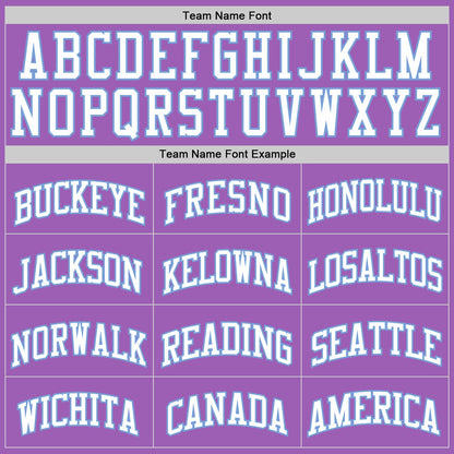 Custom Medium Purple White-Light Blue Authentic Basketball Jersey