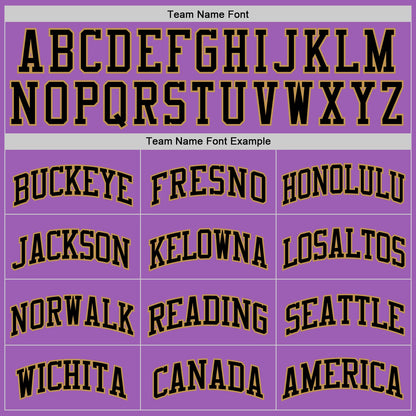 Custom Medium Purple Black-Old Gold Authentic Basketball Jersey