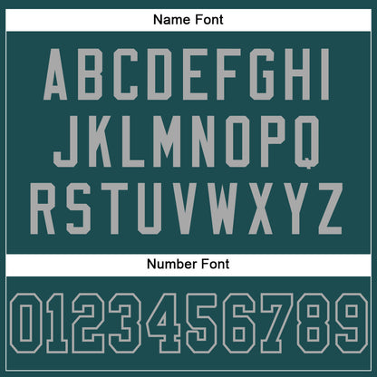 Custom Midnight Green Midnight Green-Gray Mesh Authentic Football Jersey