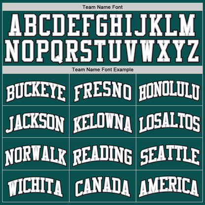 Custom Midnight Green White Gray-Black Authentic Basketball Jersey