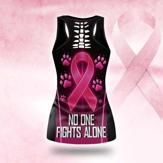 Personalized Breast Cancer Angel of Hope Leggings and Hollow Tank Set, Custom Choo