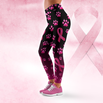 Personalized Breast Cancer Angel of Hope Leggings and Hollow Tank Set, Custom Choo
