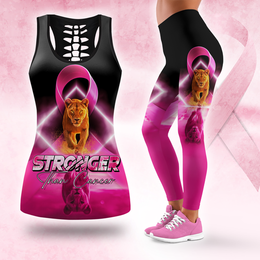 Stronger Than Cancer -  Combo Legging Breast Cancer Awareness