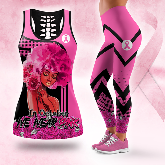 Breast Cancer Awareness Black Woman Art All-Over Print Outfit