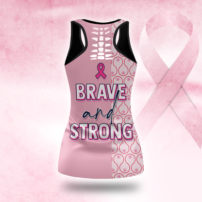 Inspirational Words Breast Cancer Survivor Leggings and Tank Set