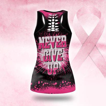 Custom Pink Out Combo – Breast Cancer Awareness Football Tank Top & Leggings Set