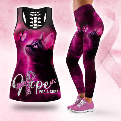 Hope For A Cure  -  Combo Legging Tanktop Breast Cancer Awareness