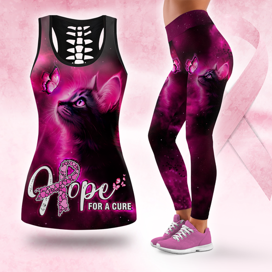 Hope For A Cure  -  Combo Legging Tanktop Breast Cancer Awareness