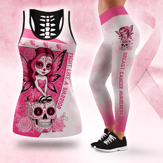 Fight Like A Warrior -  Combo Legging Breast Cancer Awareness
