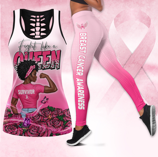 Fight Like A Queen - Combo Legging Breast Cancer Awareness