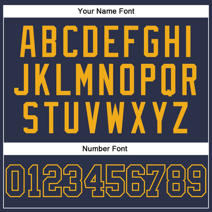 Custom Navy Navy-Gold Authentic Baseball Jersey