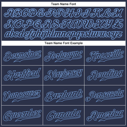 Custom Navy Navy-Light Blue Authentic Baseball Jersey
