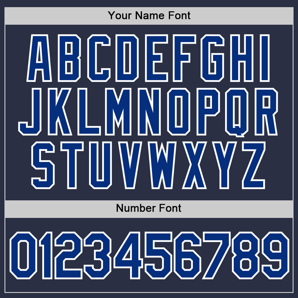 Custom Navy Royal-White Performance T-Shirt