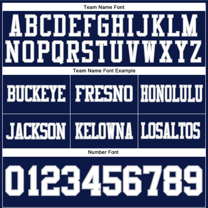 Custom Navy White-Gray Authentic Football Jersey