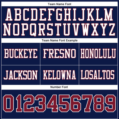 Custom Navy Crimson-White Authentic Football Jersey