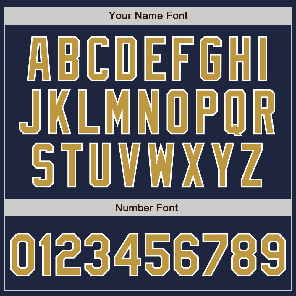 Custom Stitched Navy Old Gold-White Baseball Pullover Sweatshirt Hoodie