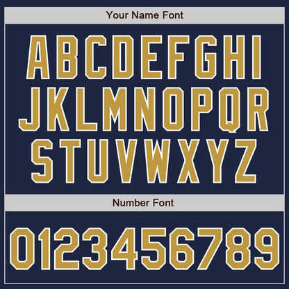 Custom Stitched Navy Old Gold-White Baseball Pullover Sweatshirt Hoodie