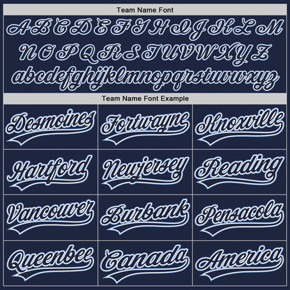 Custom Stitched Navy White-Light Blue Baseball Pullover Sweatshirt Hoodie