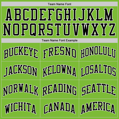Custom Neon Green White-Black Authentic Basketball Jersey