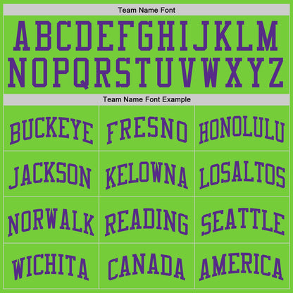 Custom Neon Green Purple Authentic Basketball Jersey