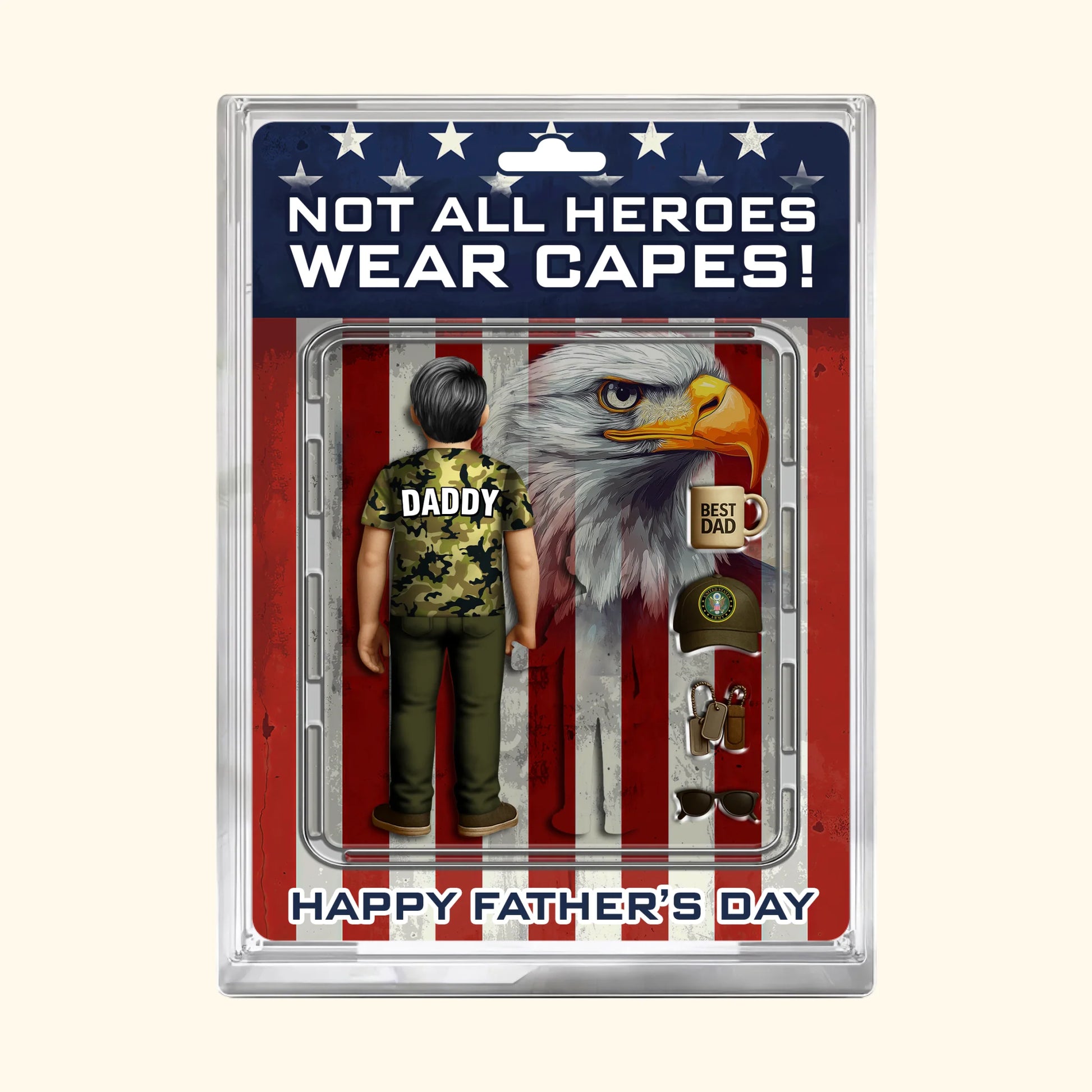 Not All Heroes Wear Capes, Personalized Acrylic Plaque, Happy Father's Day, Custom Choo